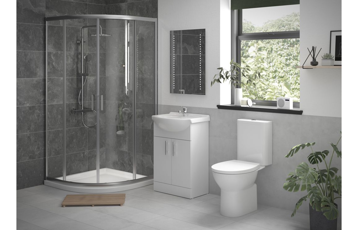Galence Full Suite with 900mm 2 Door Easy-Fit Quadrant & Tray, Bathroom Sets, Furniture Pack
