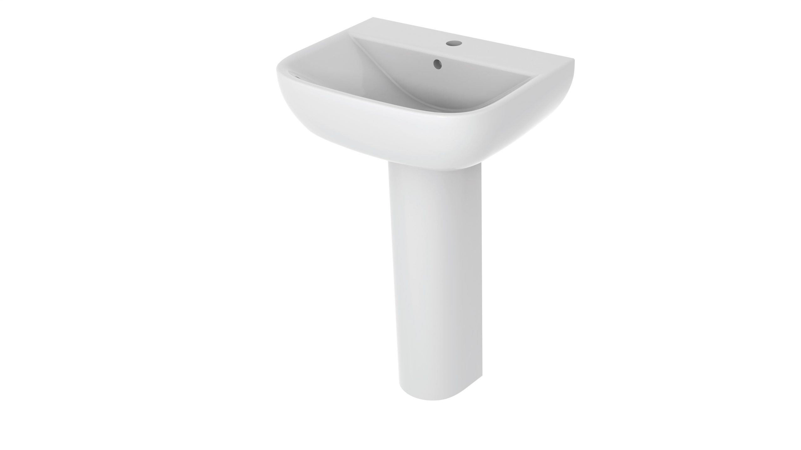 Basin & Full Pedestal, //2Go 1TH Basin & Full Pedestal - Image 2
