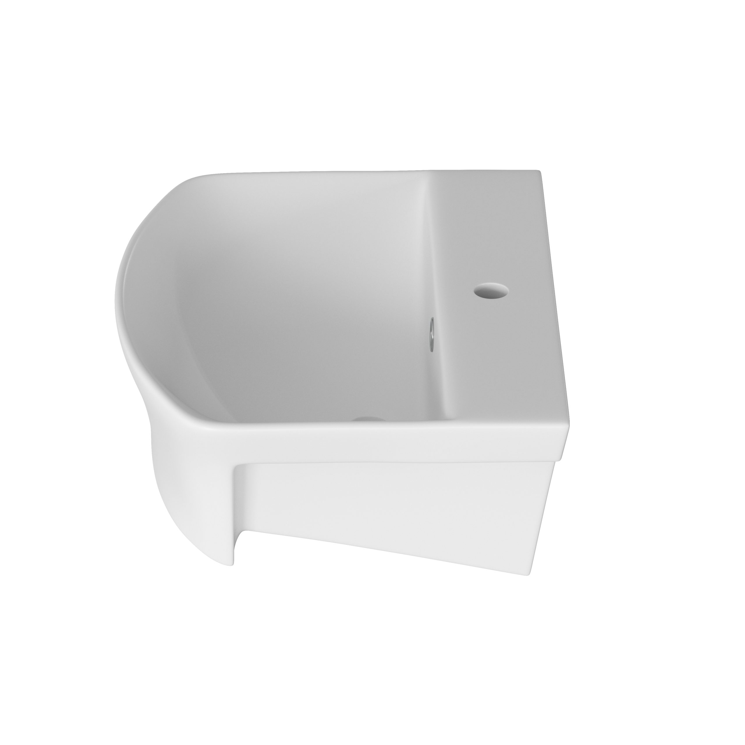 Semi Recessed Basin, Nymoria 500x400mm 1TH Semi Recessed Basin - Image 3