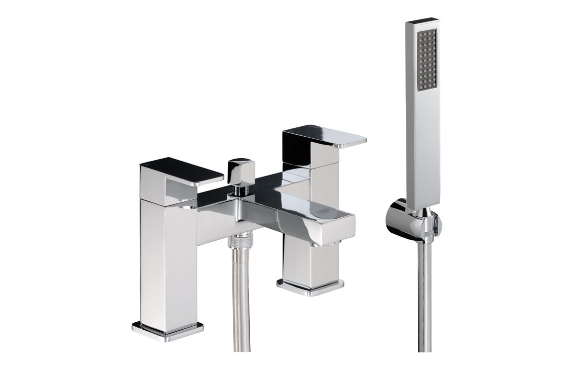Abode Fervour Deck Mounted Bath Shower Mixer - Chrome, Bathroom Taps