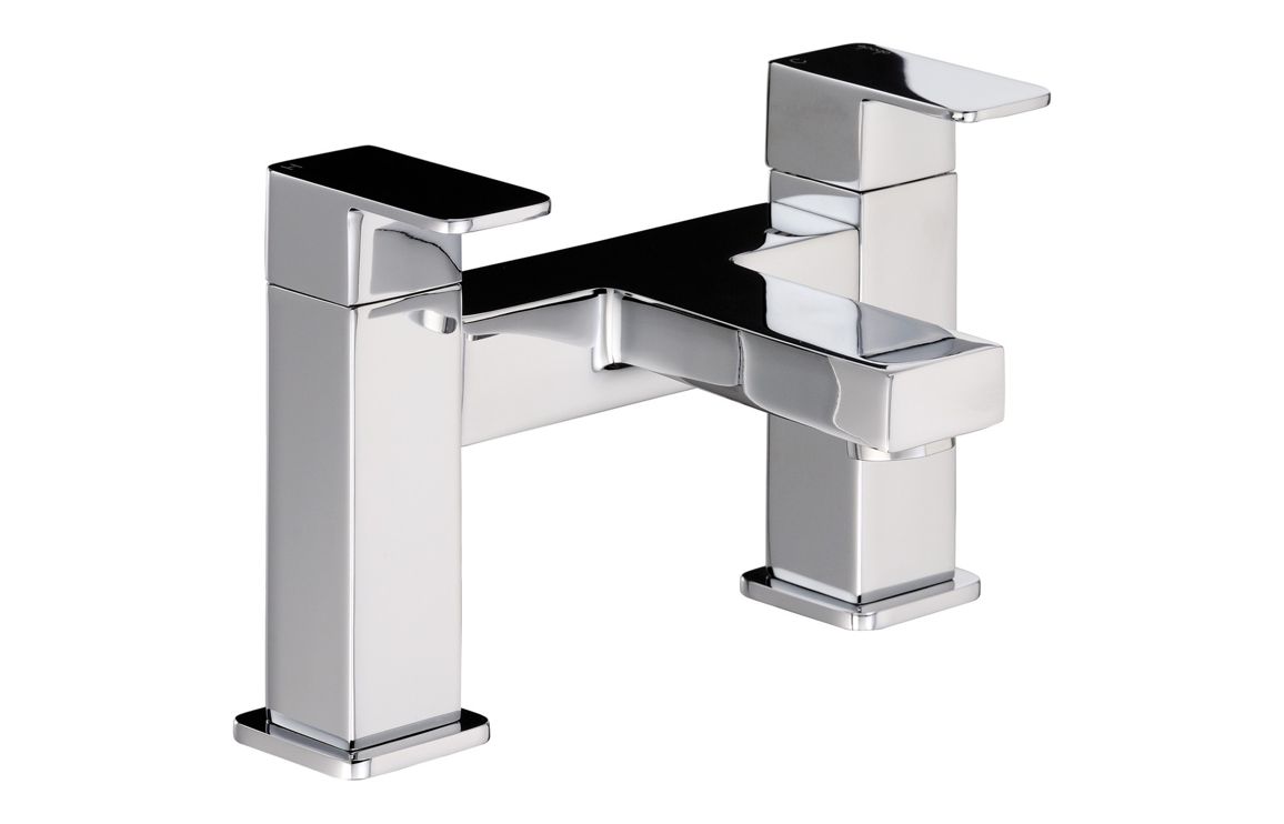 Abode Fervour Deck Mounted Bath Filler - Chrome, Bathroom Taps