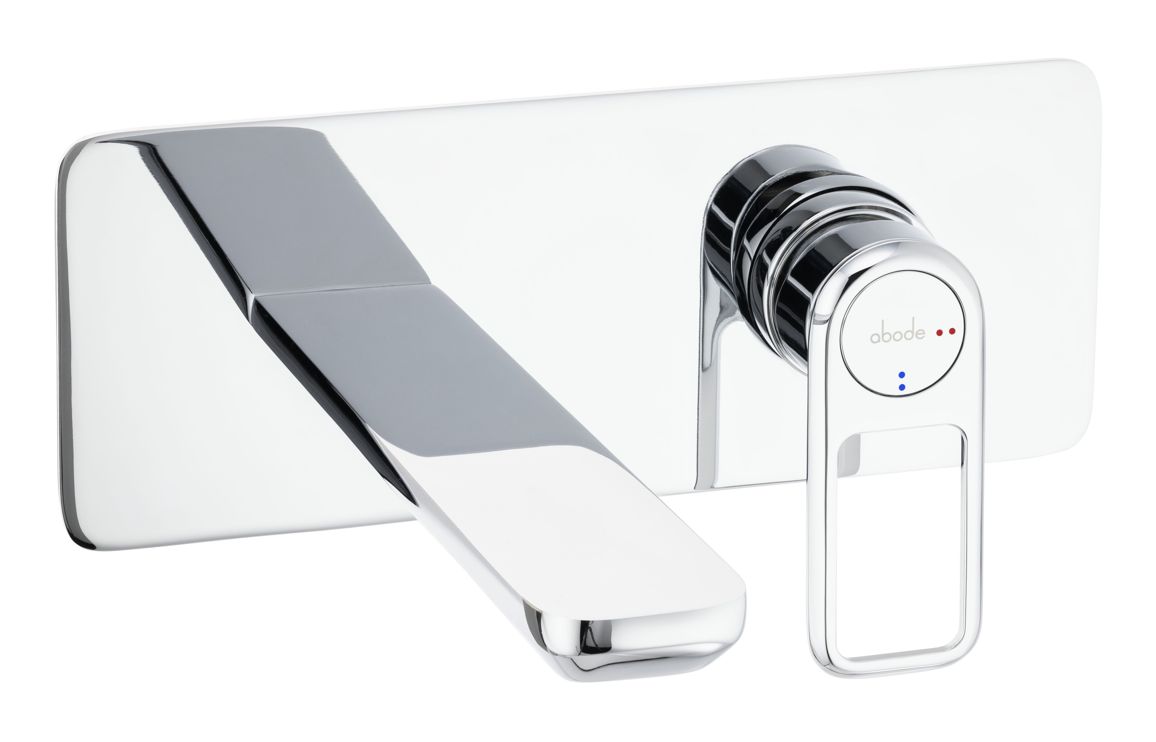 Abode Levarto Wall Mounted Basin/Bath Mixer - Chrome, Bathroom Taps