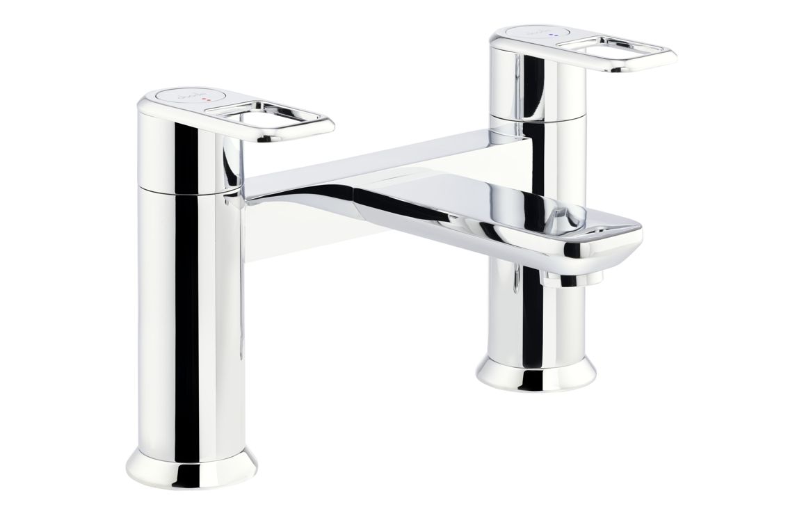 Abode Levarto Deck Mounted Bath Filler - Chrome, Bathroom Taps