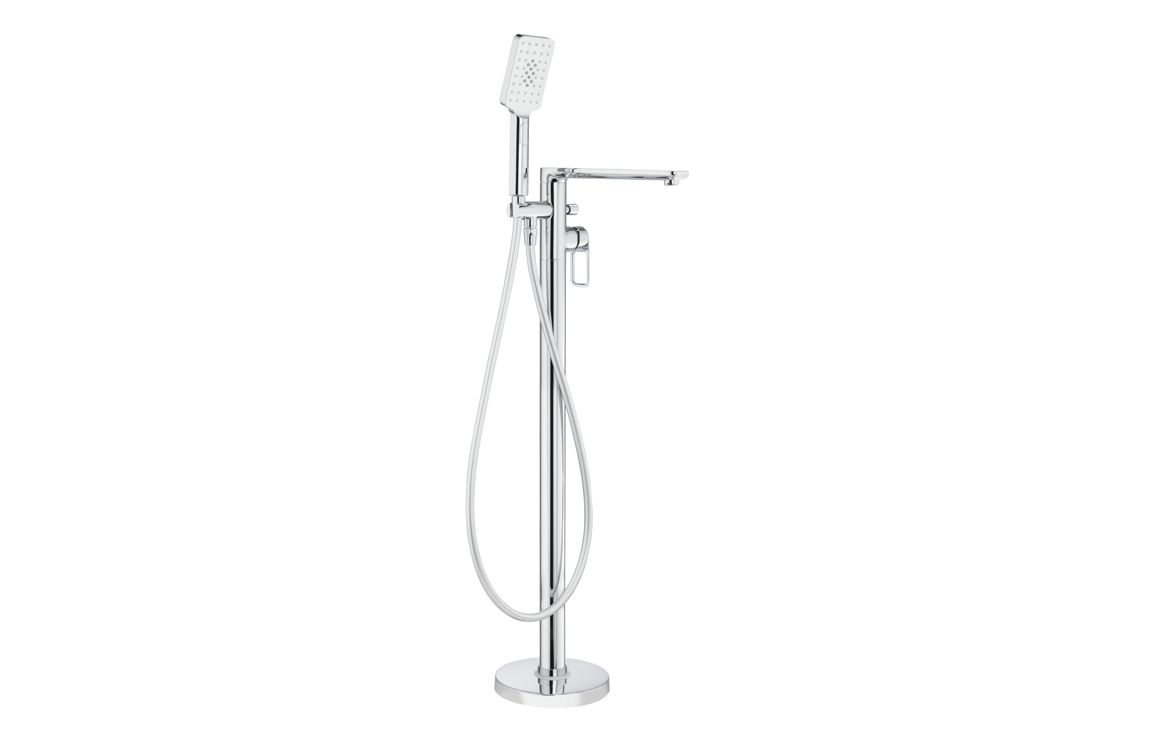 Abode Levarto Floor Standing Bath Shower Mixer - Chrome, Bathroom Taps - Image 2