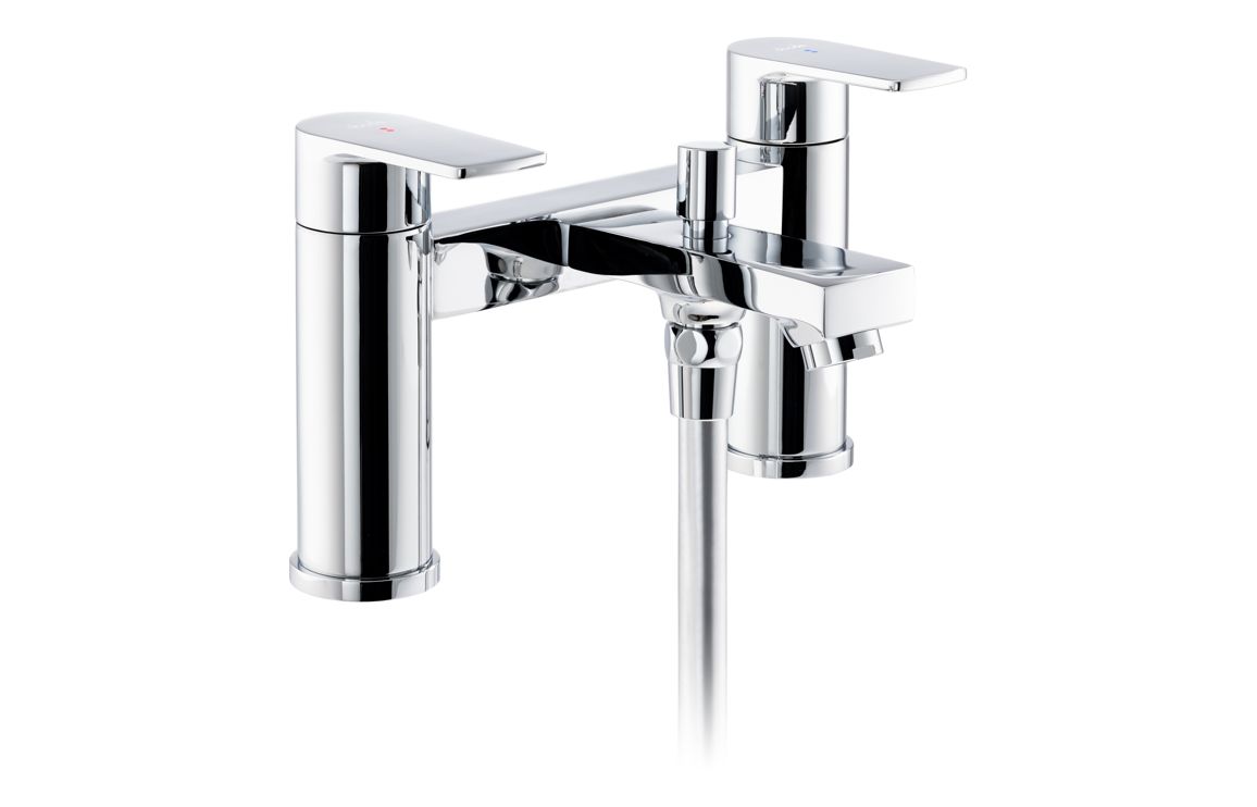Abode Aquip Deck Mounted Bath Shower Mixer - Chrome, Bathroom Taps - Image 2