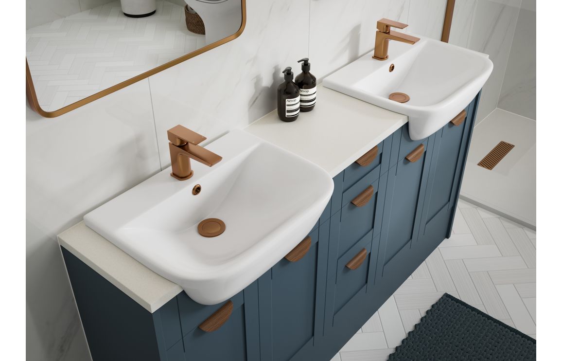 Beya 600mm Standard Basin Unit - Matt Arley Blue (Grey Cab),Furniture - Image 3