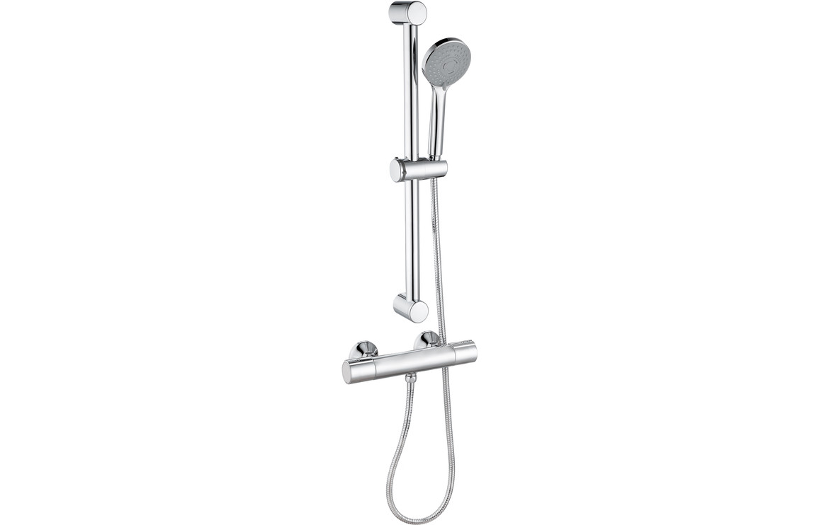 Isaroria Cool-Touch Thermostatic Bar Mixer Shower - Chrome