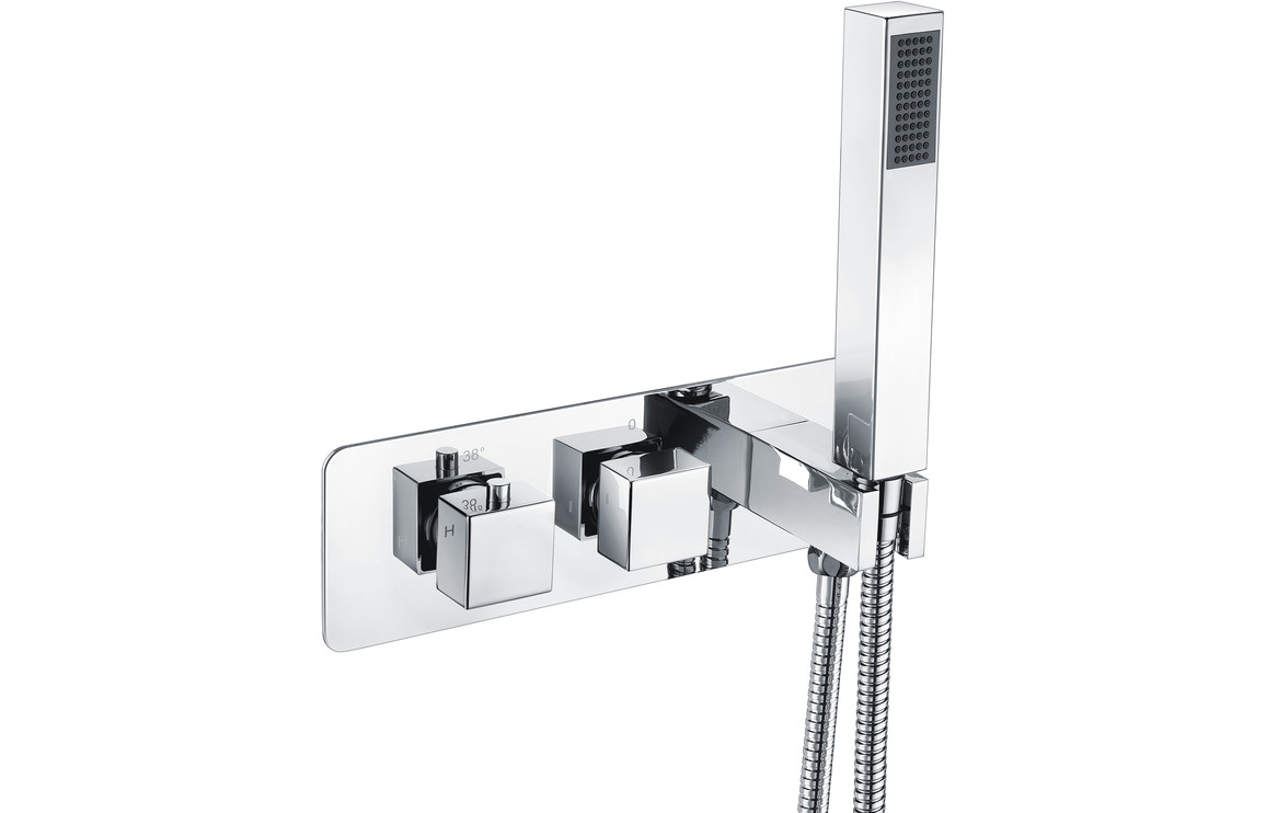 Lumaence Thermostatic Two Outlet Shower Valve w/Handset - Chrome
