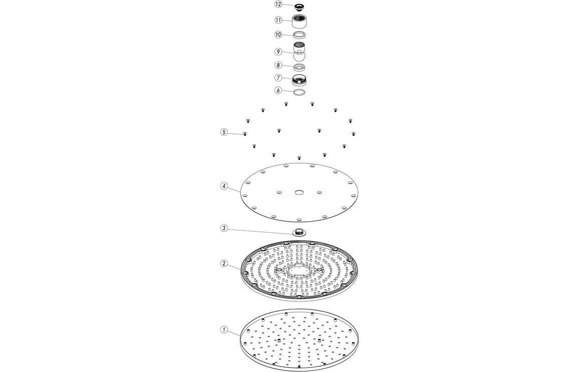 Aroras 200mm Round Showerhead - Chrome - Image 2