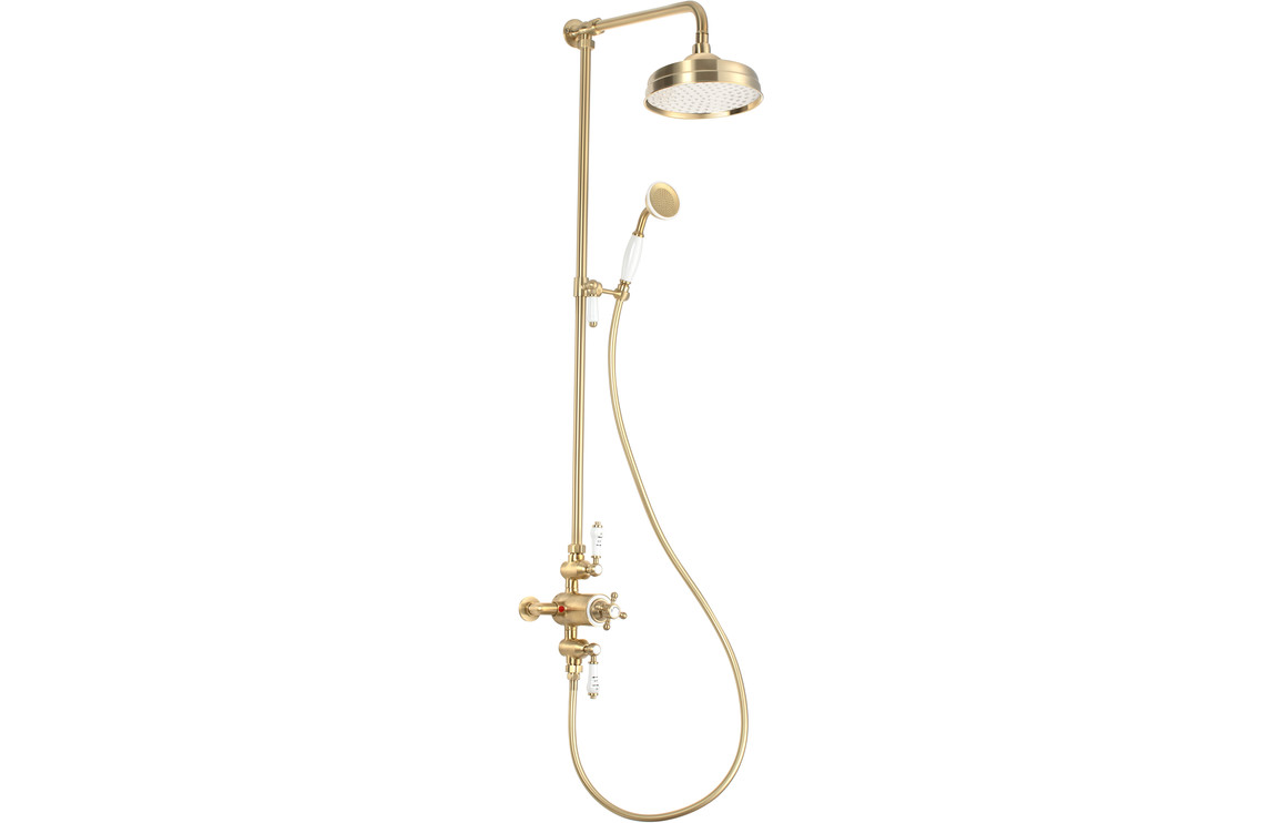 Astraique Thermostatic Shower Kit - Brushed Brass