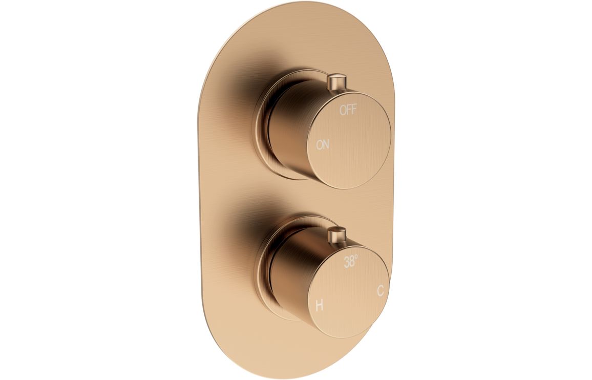 Aroras Round Shower Valve & Kit Pack 2 - Brushed Bronze - Image 2