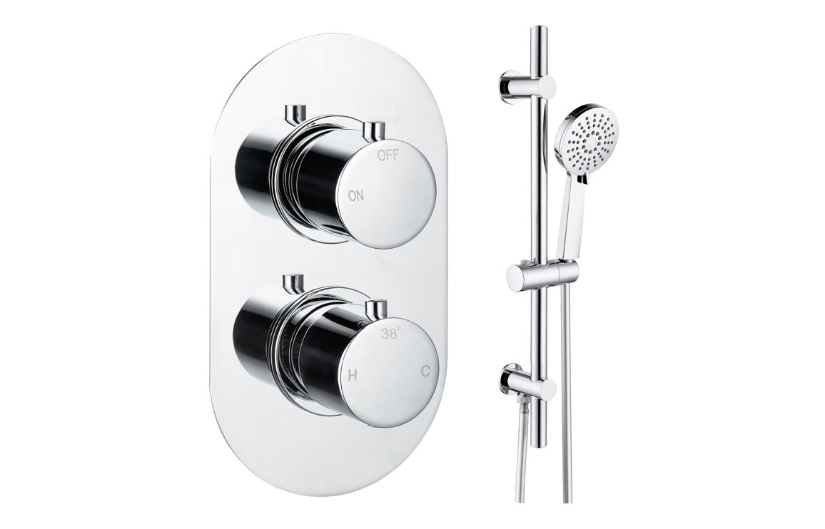 Aroras Round Shower Valve & Kit Pack 2 - Chrome