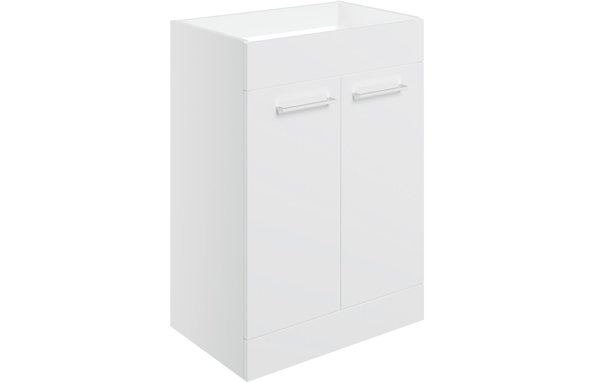 Marisenne 590mm Floor Standing 2 Door Basin Unit (No Top) - White Gloss,Furniture