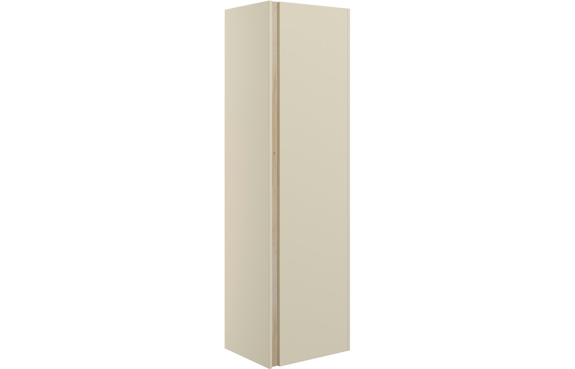 Astrico 350mm Wall Hung 1 Door Tall Unit - Matt Cotton & Oak Effect,Furniture