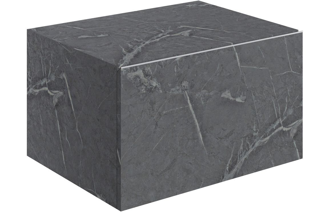 Marisisse 600mm Wall Hung Storage Drawer - Grey Marble,Furniture