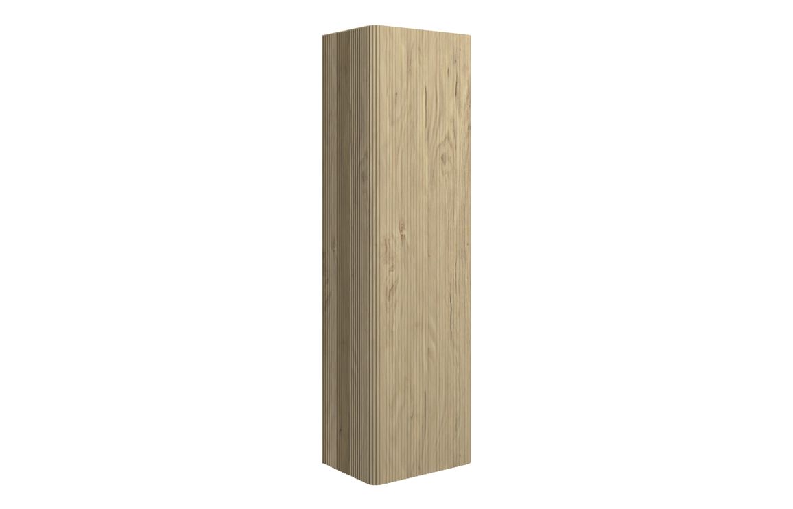 Nymique 350mm Wall Hung 1 Door Tall Unit - Textured Oak,Furniture