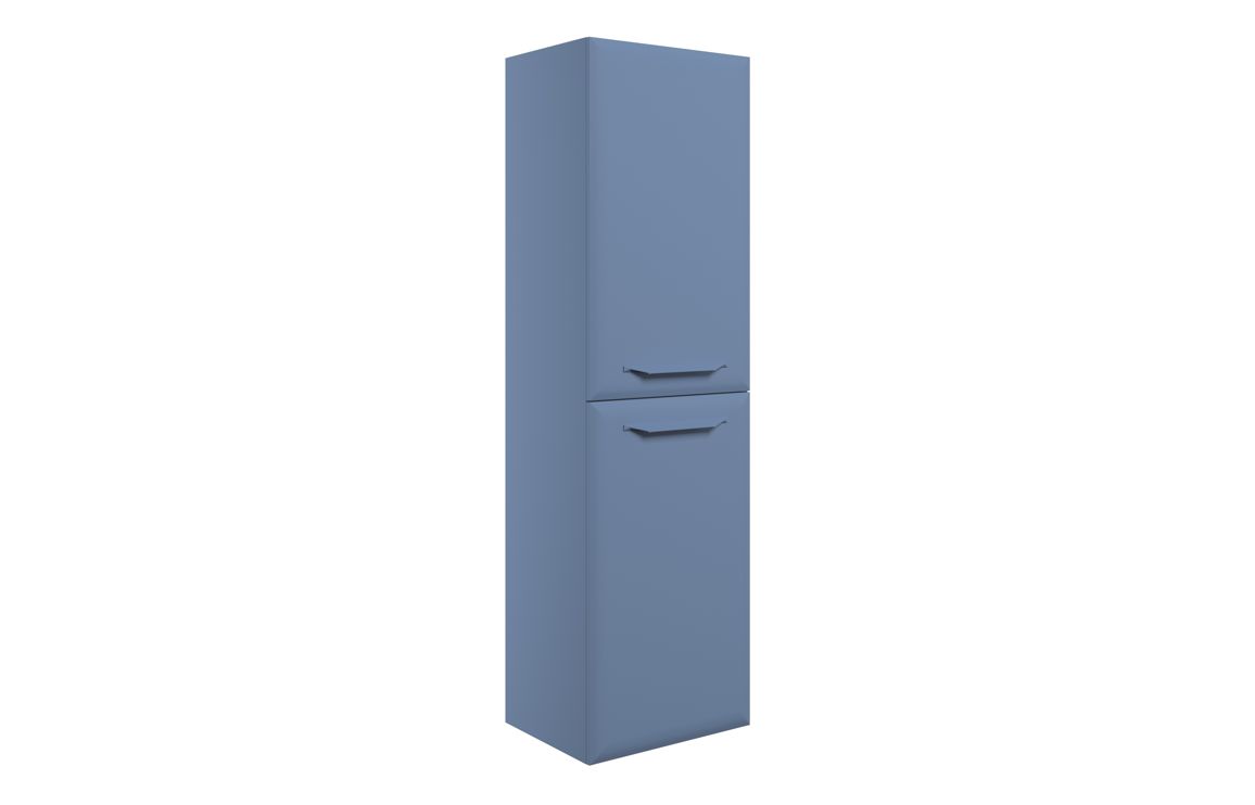 Mokala 400mm Wall Hung 2 Door Midi Boy Unit - Matt Misty Blue,Furniture