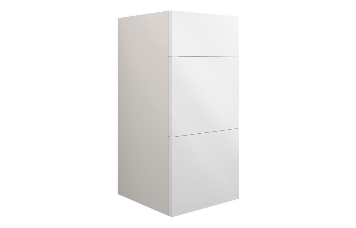 Theoden 300mm Standard 3 Drawer Unit - White Gloss (Grey Cab),Furniture