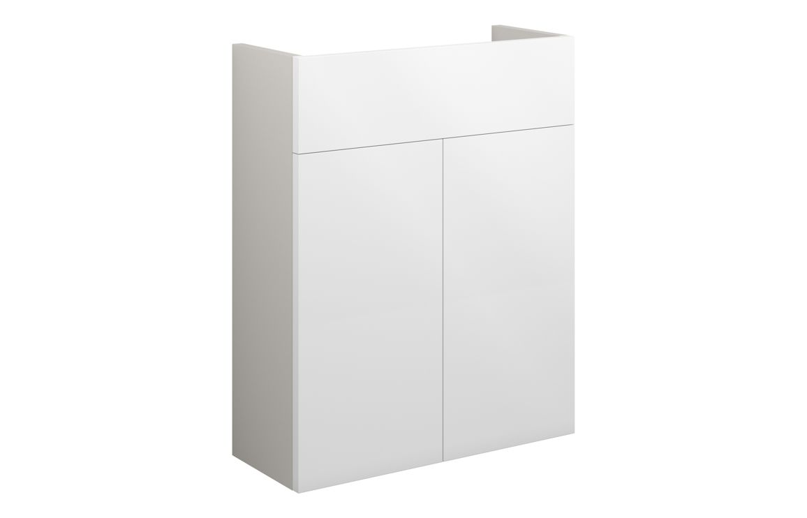 Theoden 500mm Slim Basin Unit - White Gloss (Grey Cab),Furniture