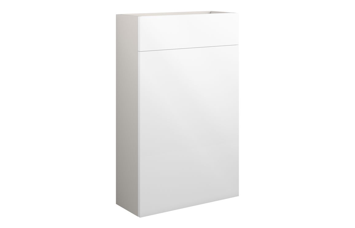 Theoden 500mm Slim WC Unit - White Gloss (Grey Cab),Furniture