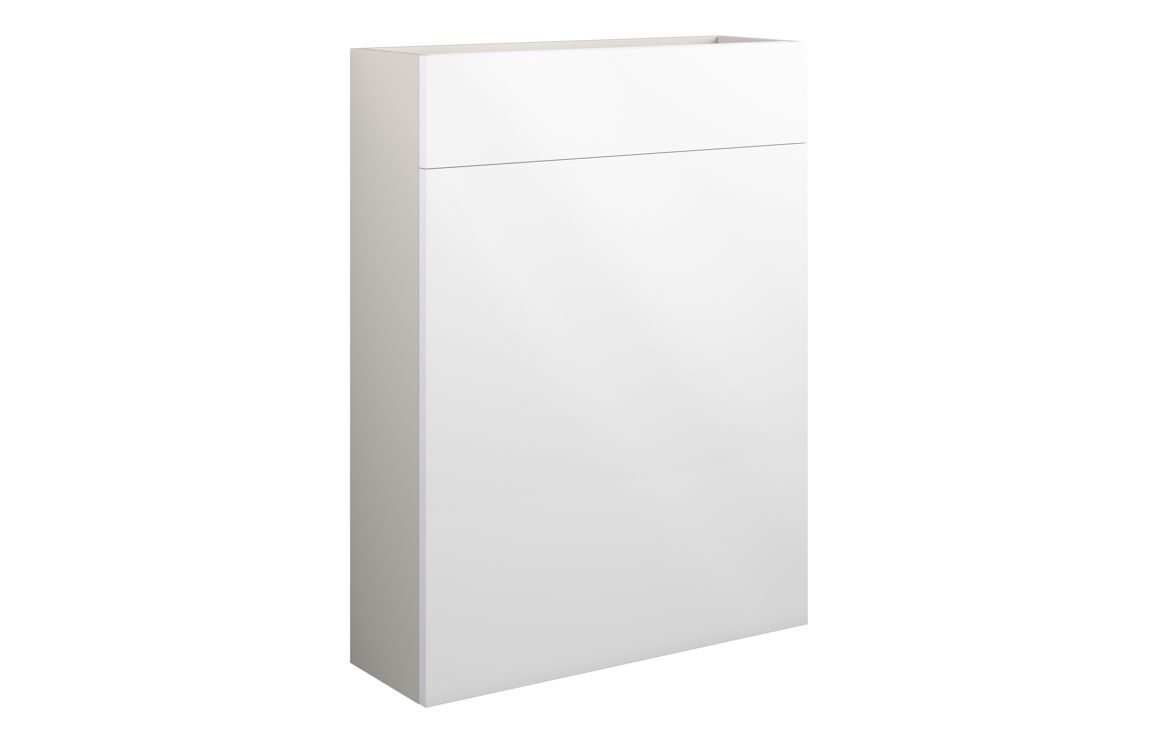 Theoden 600mm Slim WC Unit - White Gloss (Grey Cab),Furniture