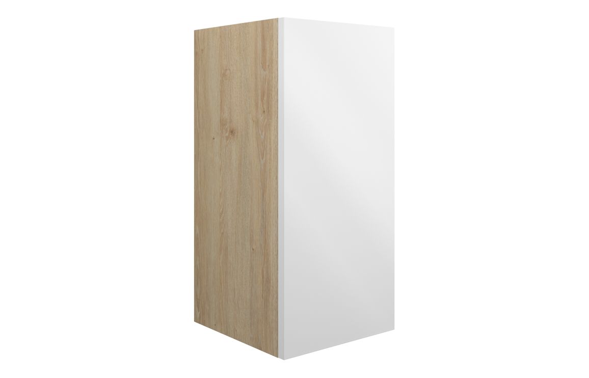 Theoden 300mm Standard Base Unit - White Gloss (Oak Cab),Furniture