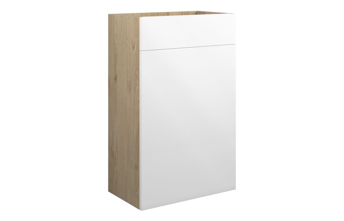 Theoden 500mm Standard WC Unit - White Gloss (Oak Cab),Furniture