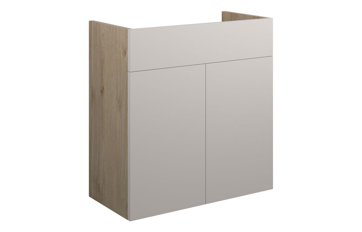 Theoden 600mm Standard Basin Unit - Matt Dove Grey (Oak Cab),Furniture