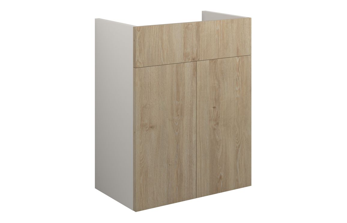 Theoden 500mm Standard Basin Unit - Havana Oak (Grey Cab),Furniture