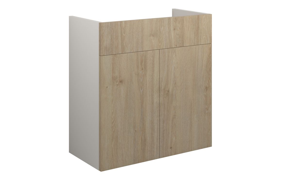 Theoden 600mm Standard Basin Unit - Havana Oak (Grey Cab),Furniture