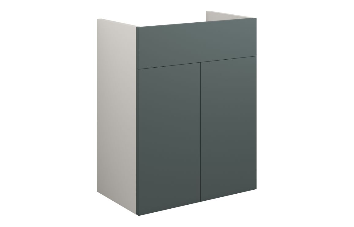 Theoden 500mm Standard Basin Unit - Matt Green (Grey Cab),Furniture