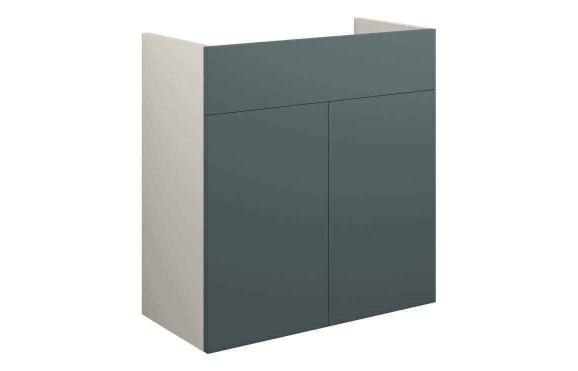 Theoden 600mm Standard Basin Unit - Matt Green (Grey Cab),Furniture