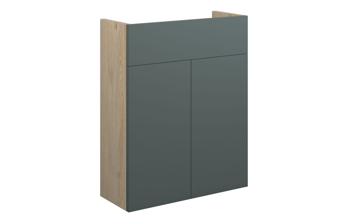 Theoden 500mm Slim Basin Unit - Matt Green (Oak Cab),Furniture
