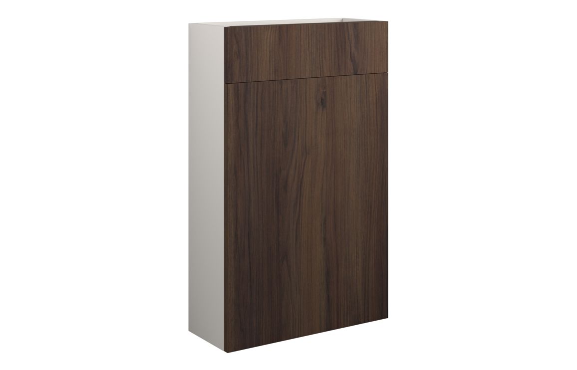 Theoden 500mm Slim WC Unit - Warm Walnut (Grey Cab),Furniture