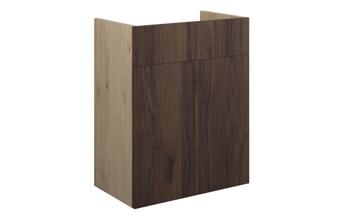 Theoden 500mm Standard Basin Unit - Warm Walnut (Oak Cab),Furniture