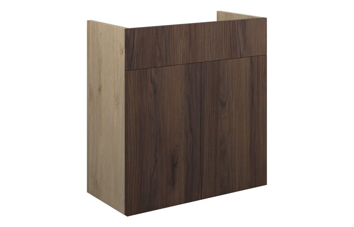 Theoden 600mm Standard Basin Unit - Warm Walnut (Oak Cab),Furniture