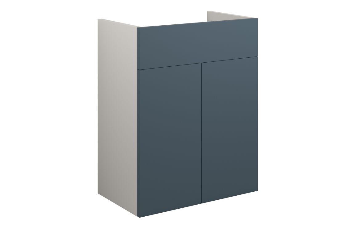 Theoden 500mm Standard Basin Unit - Matt Arley Blue (Grey Cab),Furniture