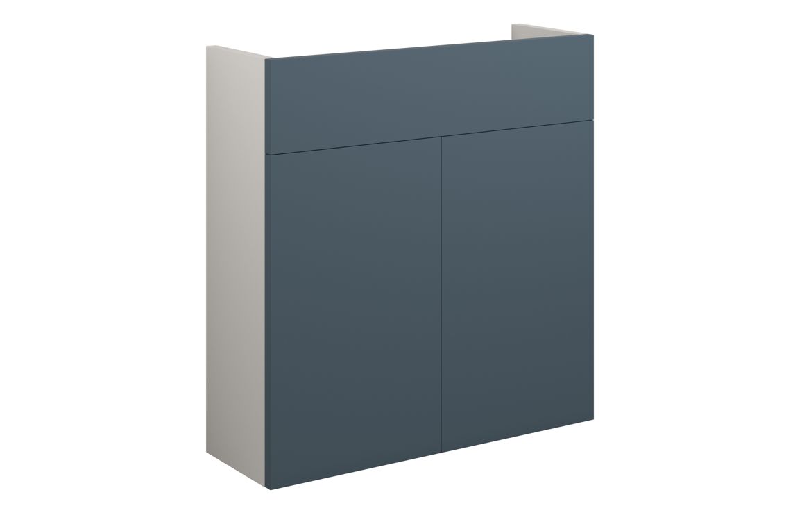 Theoden 600mm Slim Basin Unit - Matt Arley Blue (Grey Cab),Furniture