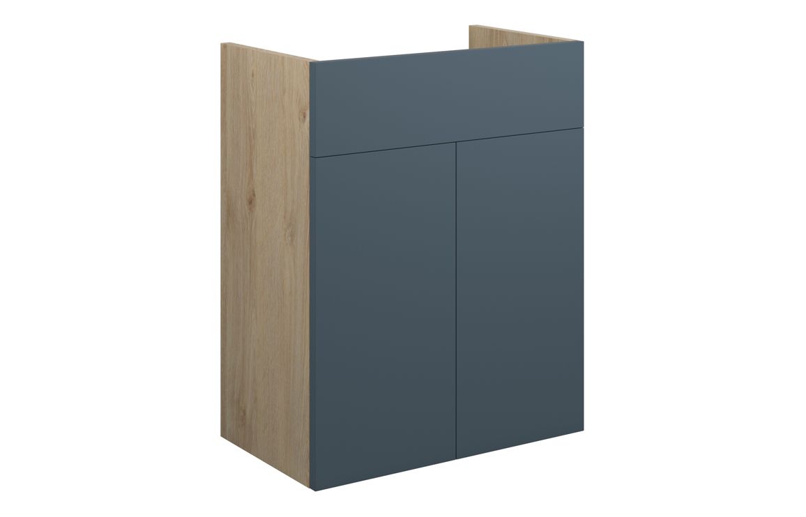 Theoden 500mm Standard Basin Unit - Matt Arley Blue (Oak Cab),Furniture