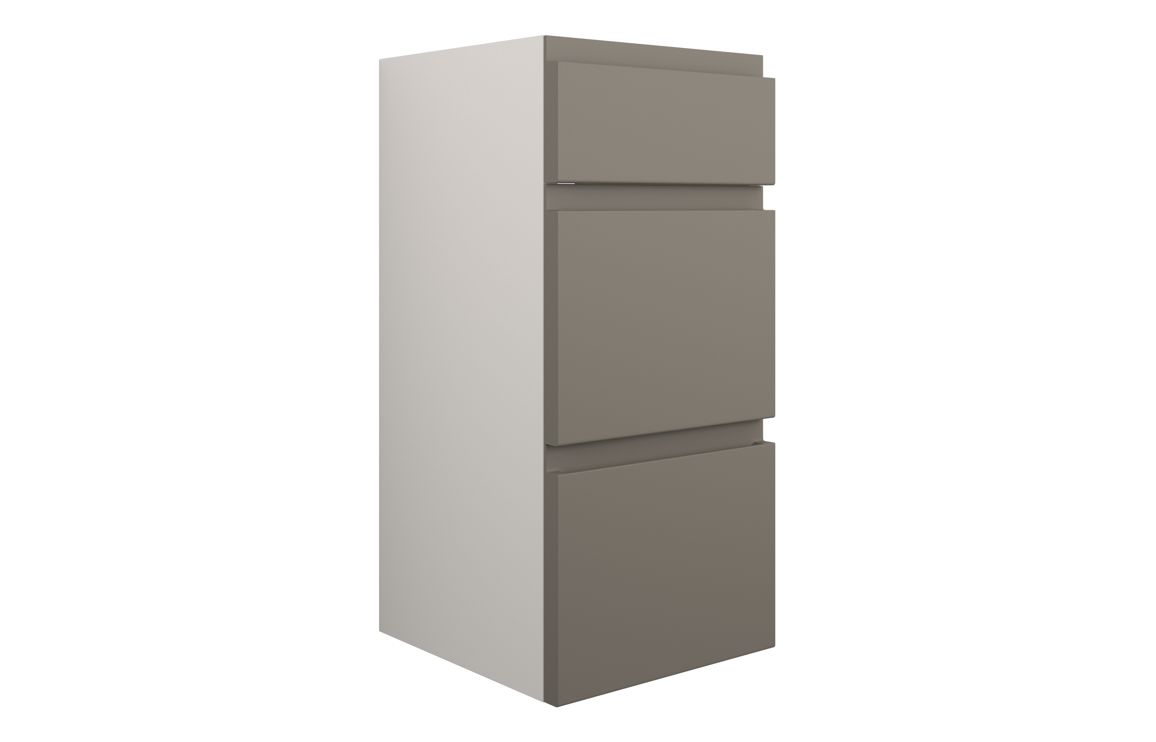 Maycarees 300mm Standard 3 Drawer Unit - Matt Stone (Grey Cab),Furniture