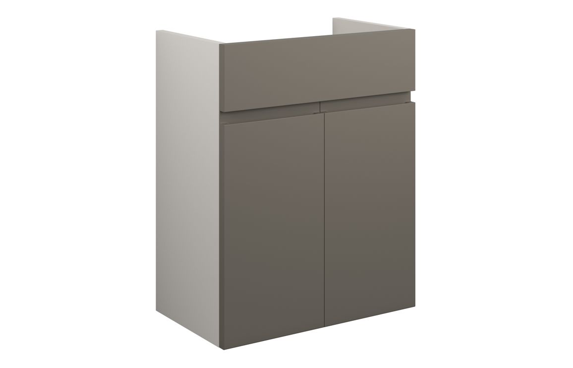 Maycarees 500mm Standard Basin Unit - Matt Stone (Grey Cab),Furniture
