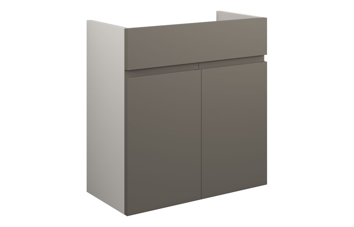 Maycarees 600mm Standard Basin Unit - Matt Stone (Grey Cab),Furniture