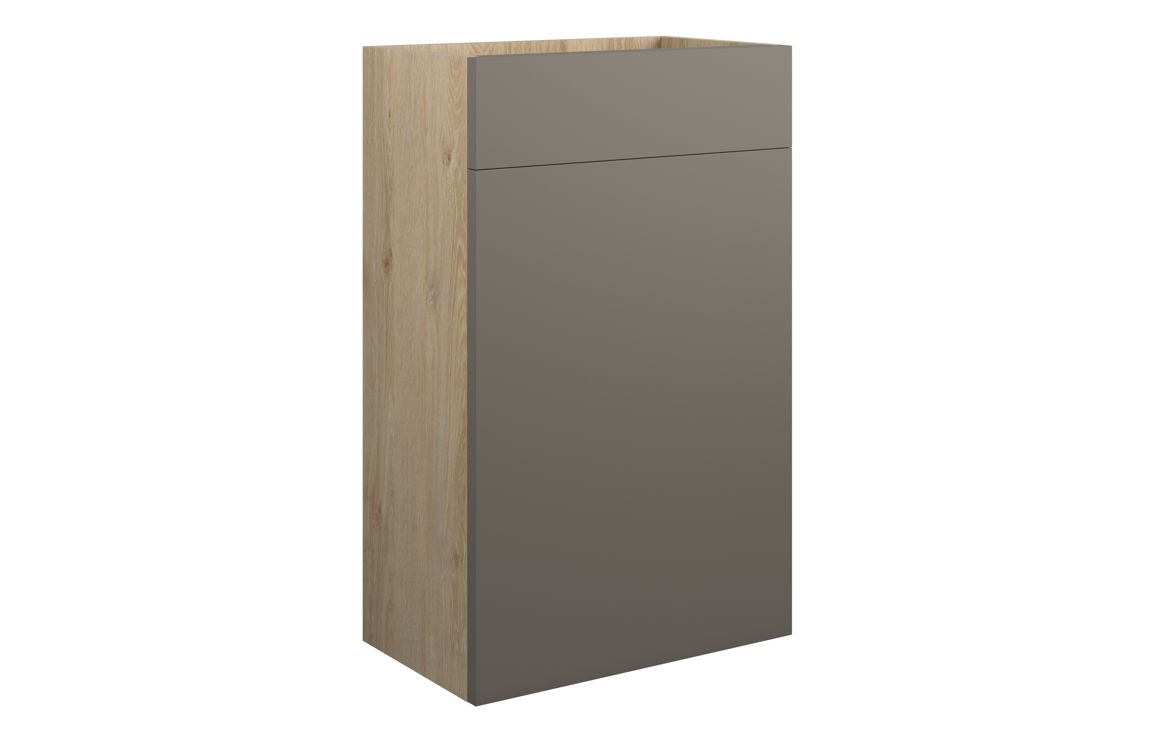 Maycarees 500mm Standard WC Unit - Matt Stone (Oak Cab),Furniture