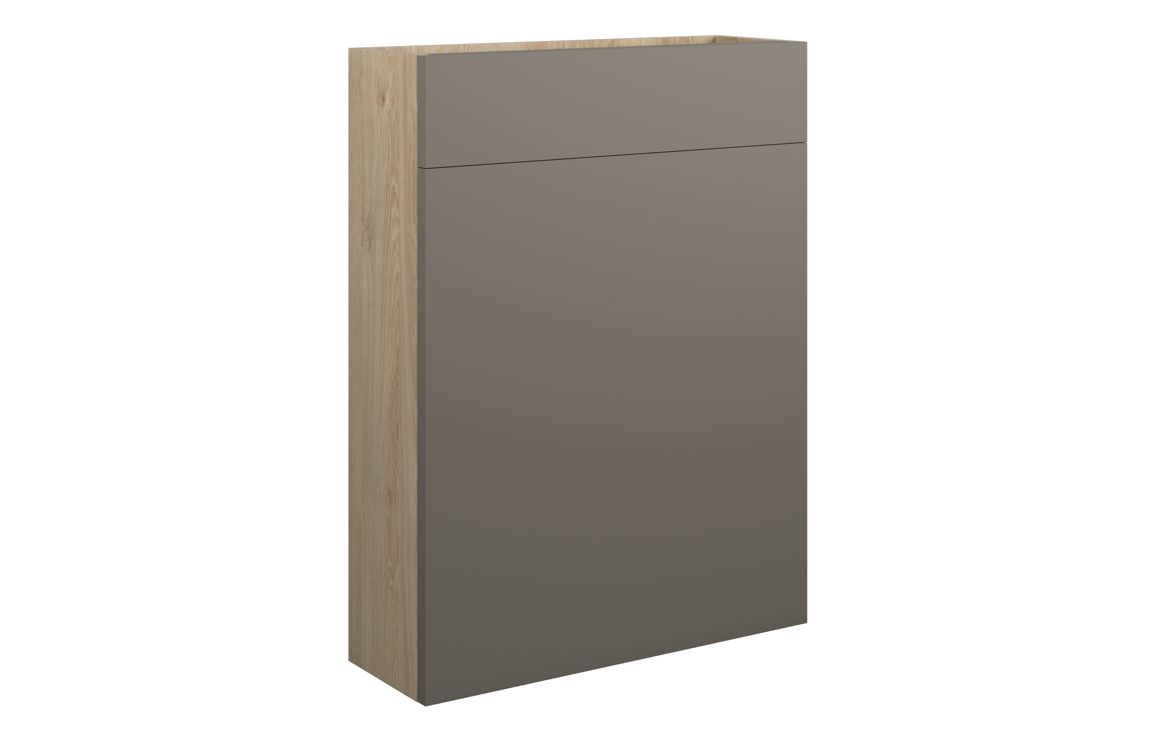 Maycarees 600mm Slim WC Unit - Matt Stone (Oak Cab),Furniture