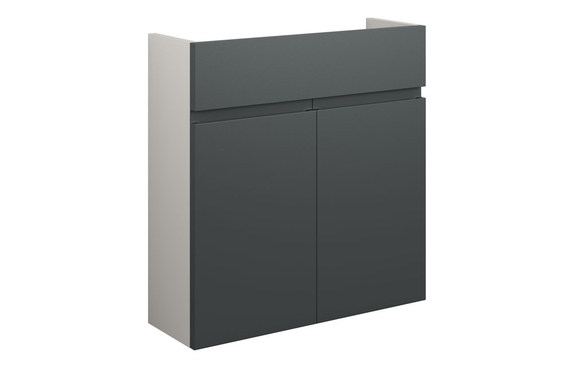 Maycarees 600mm Slim Basin Unit - Matt Graphite Grey (Grey Cab),Furniture