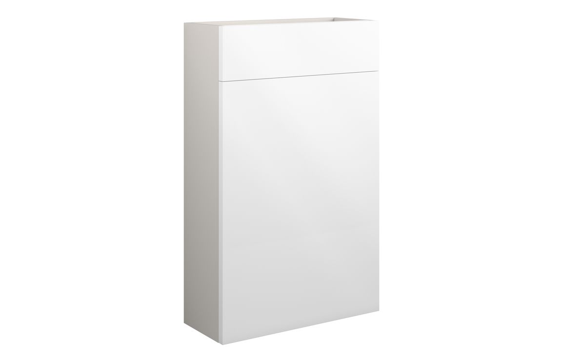 Maycarees 500mm Slim WC Unit - White Gloss (Grey Cab),Furniture