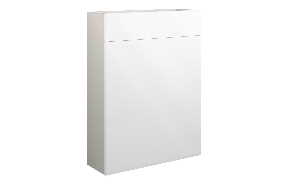 Maycarees 600mm Slim WC Unit - White Gloss (Grey Cab),Furniture