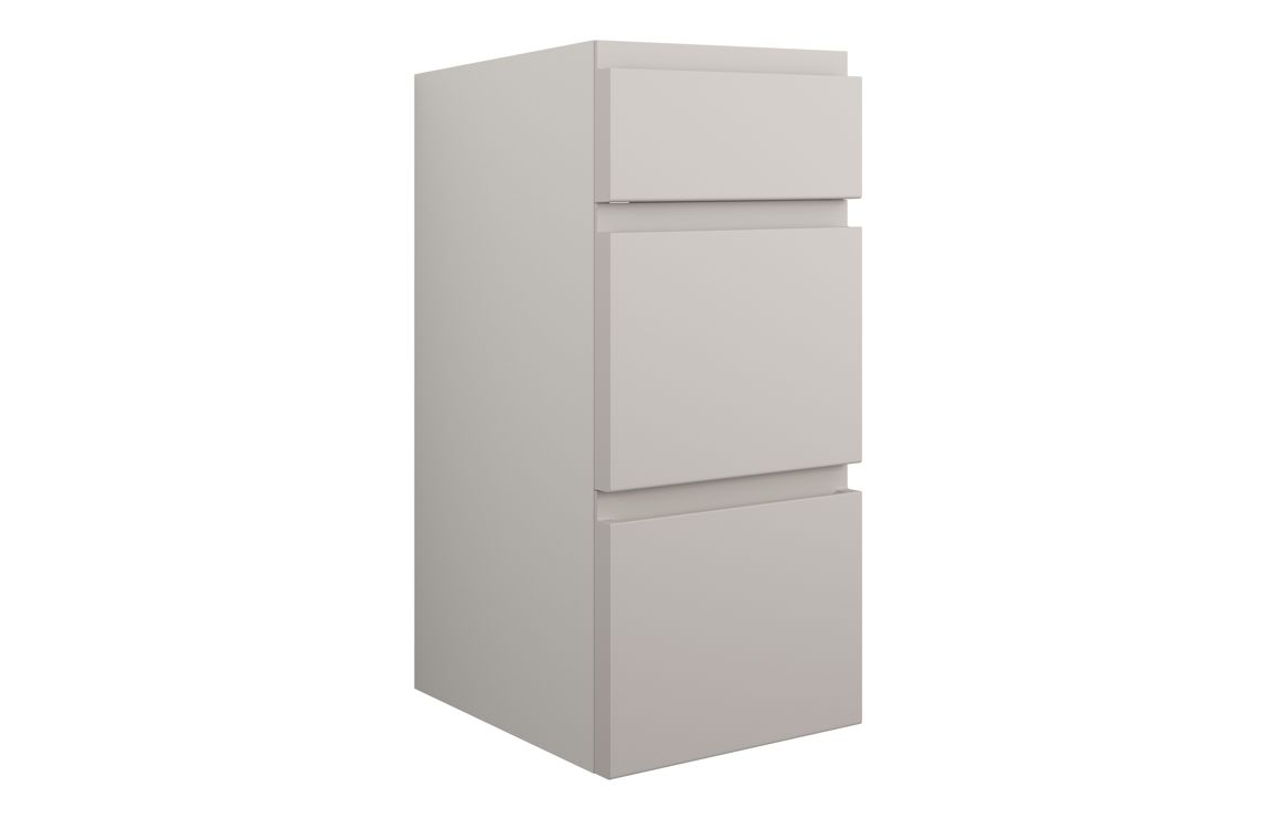Maycarees 300mm Standard 3 Drawer Unit - Matt Dove Grey (Grey Cab),Furniture