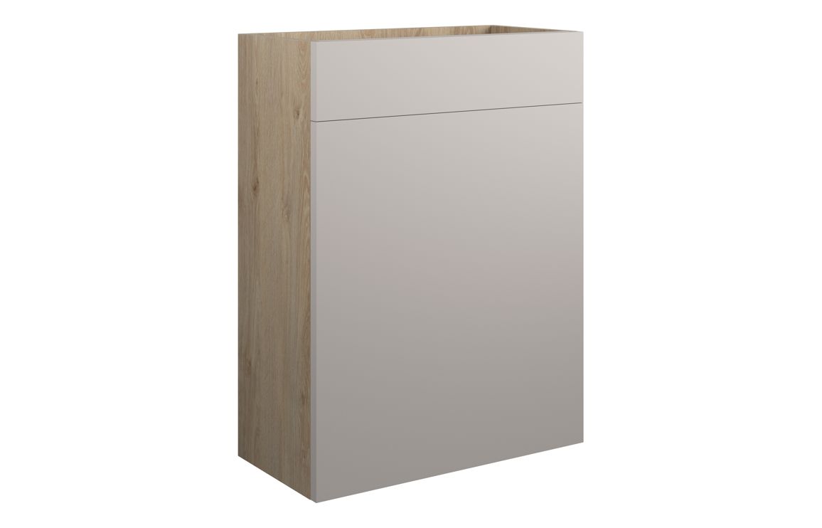 Maycarees 600mm Standard WC Unit - Matt Dove Grey (Oak Cab),Furniture