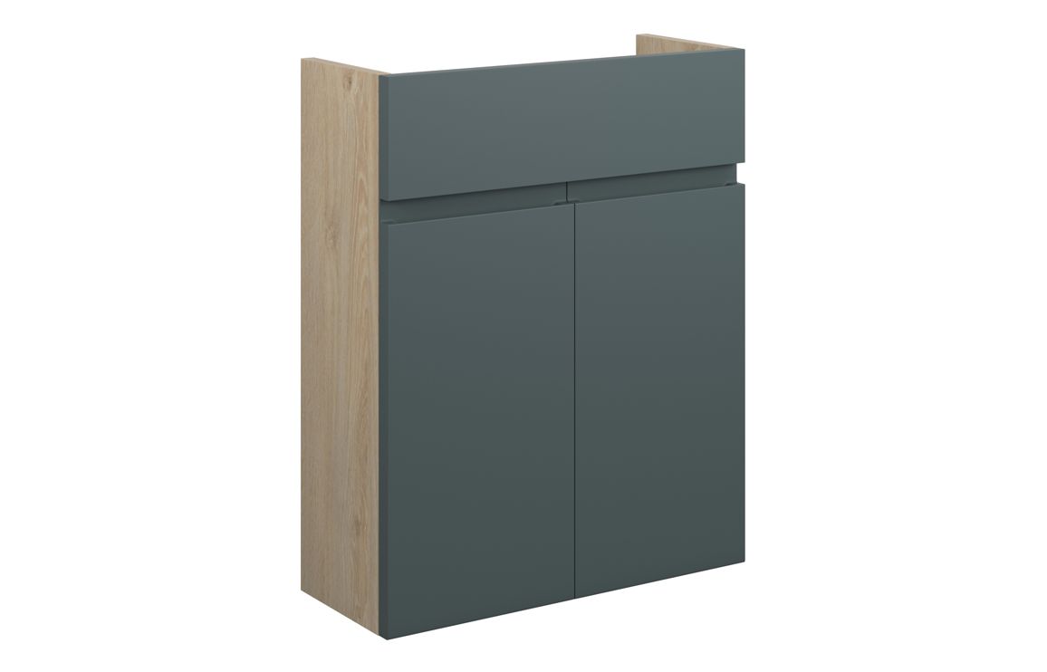 Maycarees 500mm Slim Basin Unit - Matt Green Camo (Oak Cab),Furniture